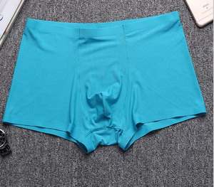 Herren Unterwäsche Boxershorts Atmungsaktives Mesh Eisseide Nahtlos Konvexes Design Sexy Kilot Männer Unterhosen Boxer - Product Image 1