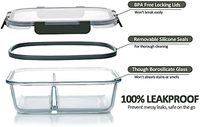 Boîte à lunch écologique micro-ondable pour femmes sac en verre rectangulaire en silicone emballage alimentaire préparation de repas Bento boîte à lunch récipient alimentaire