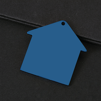 Pendentif personnalisé en forme de maison Ywyougang, breloque gravable en acier inoxydable pour la fabrication de bijoux et colliers