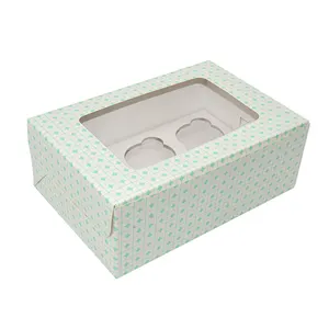 Schöne Sechseck Hut Boxen Cup Cake Box 6 Kunden spezifische Verpackung Cupcake Box
