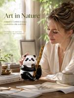 Statue élégante de panda géant en cuivre avec motif en bambou naturel pour cadeaux d'affaires et intérieurs sophistiqués