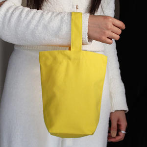 Sac fourre-tout en toile de coton pliable écologique pour femme, motif personnalisé, mini sac de courses réutilisable imprimé sérigraphié, vente en gros - Product Image 4