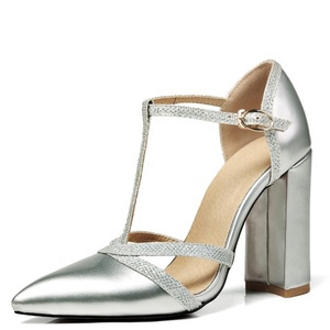 Zapatos de Tacón Alto de Charol Talla Grande 47 para Mujer, Zapatos de Tacón de Aguja Multicolores para la Noche, Sandalias con Tira en T para Mujer - Product Image 4