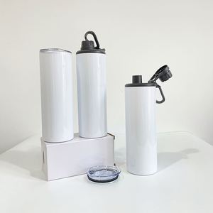 Gobelets isothermes en acier inoxydable de 20 oz, vierges pour sublimation, avec 2 couvercles, bouteille de sport pour sublimation par transfert thermique - Product Image 4