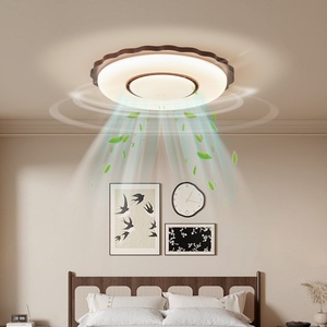 Lamp Ye Wrought Iron Bladeless Ceiling Fan <b>Light</b> with Invisible <b>Light</b> Modern Design for Bedroom <b>Dining</b> Room & Living Room - Product Image 1