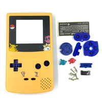 LIVRAISON GRATUITE DIY Game Case pour GBC P0kem0n Édition Limitée Jaune Bleu Full Housing Shell Cover Replacement For Gameboy Color