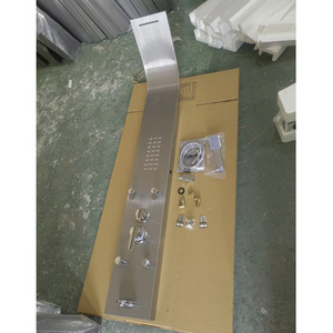 Water Droplet Sanitary Ware <b>Shower</b> Set 6627 Top Spray With Shelf And Temperature <b>Control</b> Hanging Type - Product Image 4