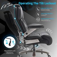Vente en gros de chaise de patron 500lbs brun or inclinable réglable chaises de bureau de directeur général grande et haute chaise de bureau pour personnes lourdes