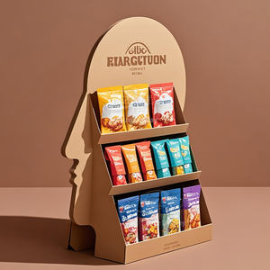 Anpassbare Lieferanten vorlage POS Karton Wellpappe Boden Display Stand Kraft papier für Pop Advertising Rack <span class=keywords><strong>Promotion</strong></span> - Product Image 6