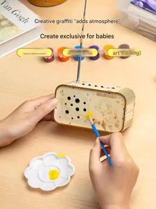 Handmade Tự Làm Đài Phát Thanh Lắp Ráp Kit Trẻ Em Nhỏ Phát Minh Giáo Dục Đồ Chơi Gỗ Vật Liệu Đơn Giản Phong Cách Gốc Khoa Học Thí Nghiệm Bộ - Product Image 4