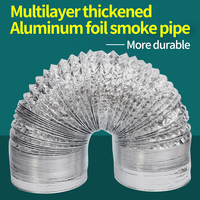 Tuyau de ventilation mural renforcé en aluminium, résistant aux flammes et à la chaleur, flexible, pour l'évacuation des fumées