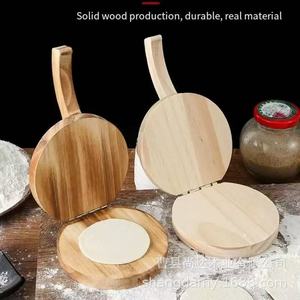 Wooden quick-press dumpling wrapper tool, household kitchen steamed bun wrapper, rice cracker, dough wrapper <b>mold</b>, solid wood - Product Image 3