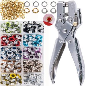 400 <b>Sets</b> of 11 Colors 5mm Eyelet Hole <b>Punch</b> Plier Installation Tools Pliers <b>Set</b> DIY Crafts Sewing Kits Industrial Steel Cloth - Product Image 4