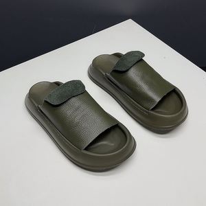 White Gold Stripe EVA Men's Slides slippers <b>Open</b> <b>Toe</b> Anti-Slippery Indoor Summer Slippers Solid Pattern PU Lining Casual <b>Shoes</b> - Product Image 2