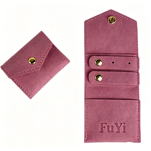 Bolsas de joyería de lujo con cierre de botón a presión y logotipo de marca personalizado para regalos de boda y cumpleaños. - Product Image 4