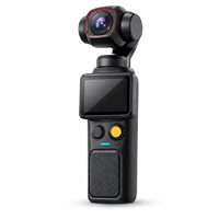 Caméra portable Tokdance 4K avec stabilisateur à axe unique, reconnaissance gestuelle IA, écran rotatif de 1,5 pouces, batterie remplaçable