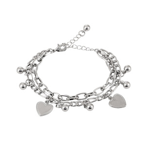 <b>Couple</b> <b>Bracelet</b> Double-layer Peach Heart Vintage Court <b>Bracelet</b> Girly Heart Love Temperament Hand Jewelry Wholesale - Product Image 1