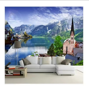 <span class=keywords><strong>Papier</strong></span> <span class=keywords><strong>peint</strong></span> 3d Dreamy Austrian Mountain Lake <span class=keywords><strong>Style</strong></span> Mural Living Room Decor 3d Wall Murals Wallpaper For Wall - Product Image 2