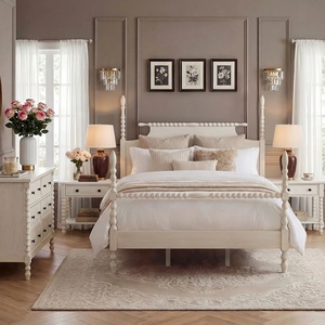 Cama de rodo de roble francés premium, cama Jenny Lind con espigas hecha a mano, muebles de madera torneada vintage para dormitorio principal - Product Image 6