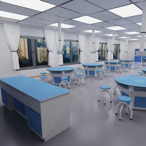 Banchi Scolastici Moderni Multifunzionali per Studenti, Banchi Esagonali per Laboratorio - Product Image 1