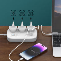 LDNIO SC3416 65W Gan Ac Power Outlet Extension Socket Power Strip Extension Socket Avec 2 USB A et 2 USB C PD QC3.0 US EU UK