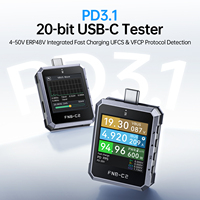 Testeur de charge rapide USB PD 3.1 Type-C FNB-C2, voltmètre ampèremètre 20 bits, détection QC PPS, surveillance en temps réel 4-50V 7A