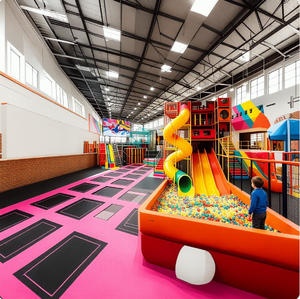 Solution clé en main EN1176 : équipement de terrain de jeux intérieur de luxe de 2000 m² avec <span class=keywords><strong>parc</strong></span> de trampolines pour centre commercial, projet commercial - Product Image 1