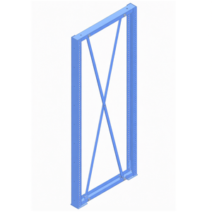 Panneau latéral Fami Ar Series L1300 H1510 Bleu RAL5012 pour supports - Product Image 3