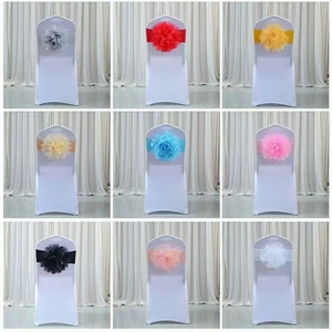 Lazos para Sillas al por Mayor, Decoració<span class=keywords><strong>n</strong></span> para Bodas, Lazos de Spandex, Lazos de Mariposa, Lazos para Cubiertas de Sillas Azul Marino - Product Image 6