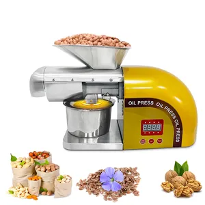 Grey Yellow 304 stainless steel oil pressers extraction machine cold hot corn palm coconut peanut sesame oil presser machine