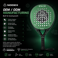 Raquette de padel NODEX SPORT de qualité supérieure, fabricant professionnel, marque privée, fibre de carbone 3K/12K/18K, raquettes de padel OEM