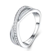 Collection de bagues en argent sterling S925 pour femmes, design unique en forme de V torsadé, pavé floral ovale, bijoux fins