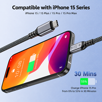 Kabel USB4 40Gbps 240W USB C ke USB C 8K 60Hz PD 3.1 Pengisian Cepat Kabel Data Berlapis untuk Laptop Monitor