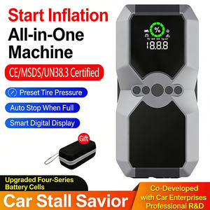 Démarreur de voiture avec compresseur d'air, écran LCD, 48000MAH, chargeur portable, booster puissant 5000A, démarreur de batterie de voiture - Product Image 2