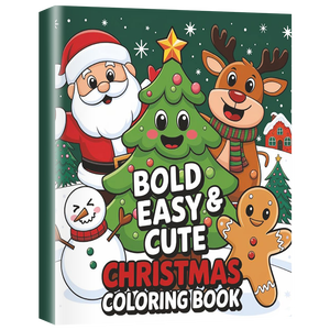 Noël 40 pages Bold & Easy Design livre de coloriage adultes adolescents enfants et enfants langue anglaise papier matériel en gros - Product Image 1