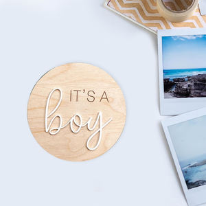 Letreros de madera para anuncio de niños o niñas, anuncio de nacimiento de hospital, decoración de accesorios de fotografía - Product Image 3