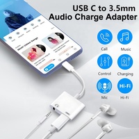 Adaptateur Premium 2-en-1 USB-C vers audio auxiliaire 3,5 mm et charge 10W pour iPhone 15 16 17 Samsung Galaxy Google Pixel OnePlus