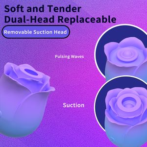 Vibrador en Forma de Rosa, Súper Potente, Estimulador de Clítoris y Pezones, Recargable por USB, Resistente al Agua IPX7, 10 Frecuencias - Product Image 3