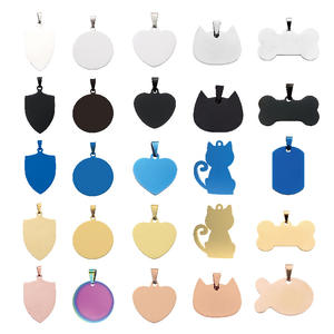 チタニウムスチールタグペンダント金属ペットリスト広告ギフトネックレスレタリングステンレススチール犬タグ猫のペットタグ - Product Image 3