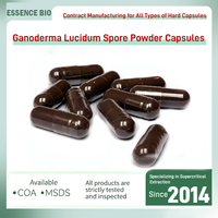Poudre de spores de Reishi, acides ganoderiques, nucléosides, triterpénoides, qualité alimentaire, entièrement homologuée et certifiée, essence