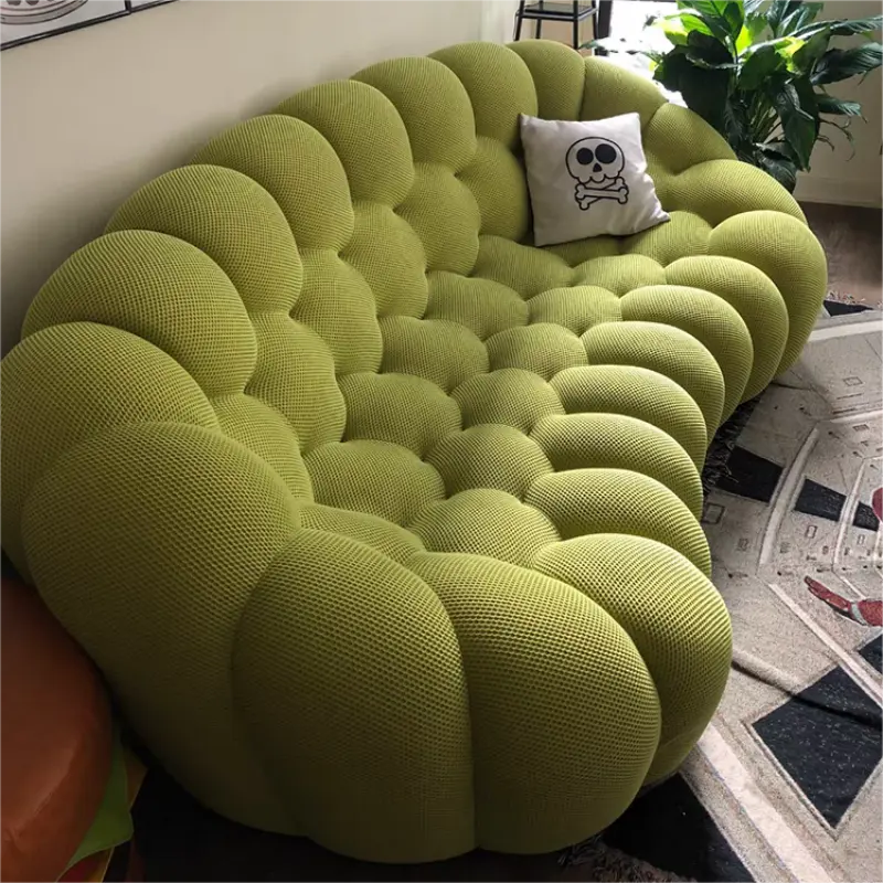 Современная мебель для гостиной, дизайнерский диван из пузырчатой ткани, Классический круглый диван из пузырчатой ткани