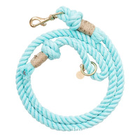 Laisse de chien en coton de luxe motif solide accessoires pour animaux de compagnie populaires en gros corde de chien pour l'Europe et l'Amérique