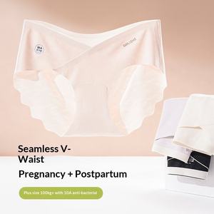 Culottes sans couture <span class=keywords><strong>grande</strong></span> <span class=keywords><strong>taille</strong></span> best-seller d'usine – Confortables, respirantes, soutien triangulaire, en nylon tricoté uni – Vente en gros - Product Image 1