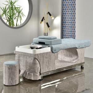 Neues Design <span class=keywords><strong>Thai</strong></span>-Dampfschüssel Wassertherapie Himmelblau <span class=keywords><strong>Massage</strong></span>-Shampoo-Bett Dampftherapie Kopf-Spa Shampoo-Bett - Product Image 6