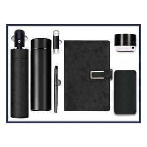 Custom A5 Logo PU Luxury Business Corporate Gift Set Includes Notebook LCD Display <b>Water</b> <b>Bottle</b> Pen for Christmas <b>Graduation</b> - Product Image 4