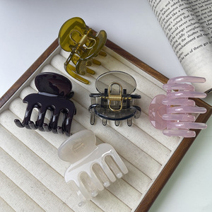 Pinzas de Pelo con Forma de Garra de Tiburón, de Plástico, Translúcidas, Tipo Gelatina, Antideslizantes, Medianas, para Mujer - Product Image 2