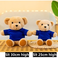 Jouets Songshan, cadeaux promotionnels bon marché, animaux en peluche personnalisés blancs et noirs, ours en peluche personnalisé avec logo, coton PP, polyester