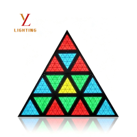 Projecteur de scène triangulaire rétro 360W 16*30W Blanc doré 576 LED RGB 5050 Pixel DMX512 RDM Contrôle vocal Dimmable Garantie 2 ans