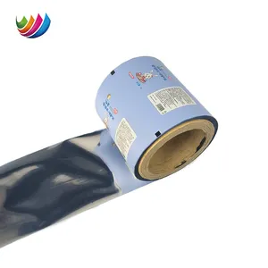 Wholesale compound laminated material opaque roll film flow pack moisture proof roll film for dry food snacks or cosmetic