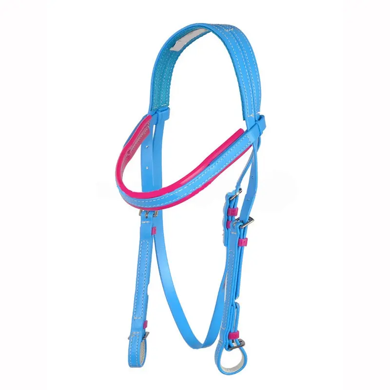 Cinta de cejas personalizada, productos para caballos, correa de PVC ajustable, color azul